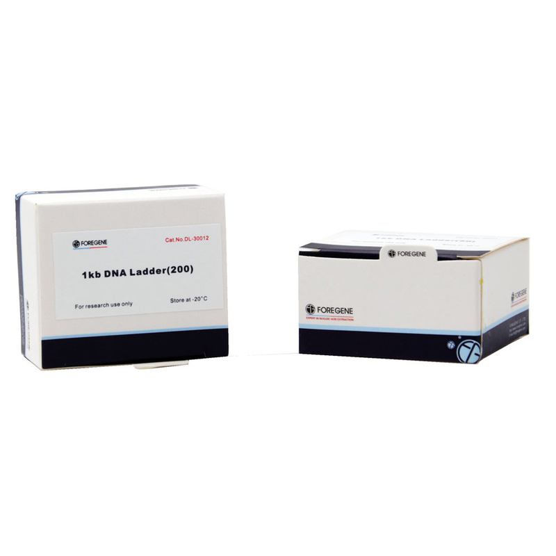 Marcador 2000 do ADN 100 μL dos testes 500 que embala 100bp-2000bp para a eletroforese